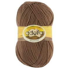 Пряжа Adelia Olivia, 60% акрил, 40% шерсть, 5*100 г, 250 м+-10 м, №23, светло-коричневый