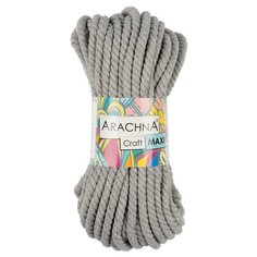 Пряжа ARACHNA Craft Maxi, 75% хлопок, 25% фибра, 3*268 г, 15,24 м, №06, серый
