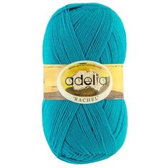Пряжа Adelia Rachel, 90% шерсть, 10% полиэстер, 5*100 г, 400 м+-15 м, №24, бирюзовый