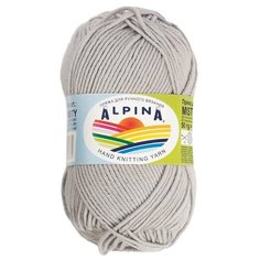 Пряжа Alpina Misty, 70% хлопок, 30% шерсть, 10*50 г, 105 м+-5 м, №16, светло-серый
