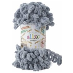 Пряжа для вязания Alize Puffy, цвет 428, 9м 100гр, 5 мотков