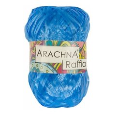 Пряжа Raffia (5 мотков)., 50 гр., 200м., ARACHNA, №27 т.голубой