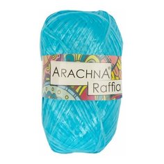 Пряжа Raffia (5 мотков)., 50 гр., 200м., ARACHNA, №25 голубой