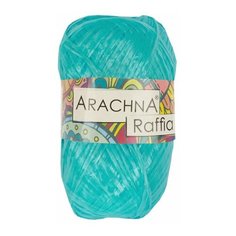 Пряжа Raffia (5 мотков)., 50 гр., 200м., ARACHNA, №24 сине-зеленый