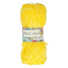 Пряжа Raffia (5 мотков)., 50 гр., 200м., ARACHNA, №15 желтый