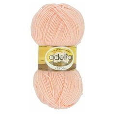 Пряжа "LEDA" 100г, 340 м (2 мотка), Adelia, №204 персиковый