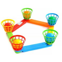 Кольцеброс с корзинами, 5 мячиков, 5 корзин Poltoys