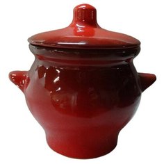 Горшок для жаркого "№6" (красный) Борисовская керамика