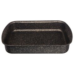 Форма для запекания Agness Премиум Черное золото прямоугольная 30х22х6 см, трехслойное покрытие Granit, Pfoa Free (936-721)