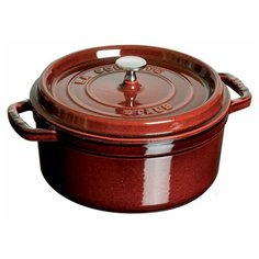 Кокот круглый, 26 см (5.2 л), гранатовый, Staub