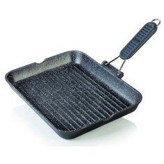 Сковорода-гриль Risoli Granito 0092GR/36HS0, 36х26 см, съемная ручка, серый