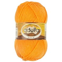 Пряжа Adelia "IVIA" 100% акрил №058 желто-оранжевый - 4 мотка по 62.5 г