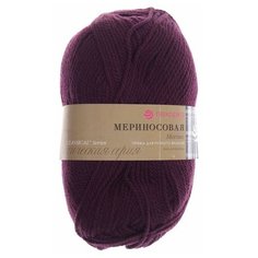 Пряжа Пехорка "Мериносовая", 200 метров, 10 мотков по 100 грамм, цвет: 191 ежевика (количество товаров в комплекте: 10)