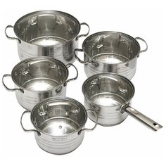 Набор кастрюль с крышками и ковш, 10 пр Edenberg