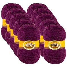 Пряжа Adelia Natali, 100 % акрил, 50 г, 300 м, 10 шт., №32 т.сиреневый
