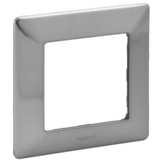 Рамка 1п Legrand754151 Valena Life, нержавеющая сталь