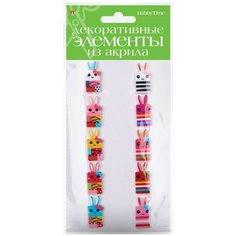 Набор декоративных элементов из акрила "Зайчики №6" Альт