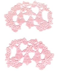 GX-03 Декоративный элемент Колокольчики, хлопок, 80 мм*55 мм, упак./2 шт. (розовый) АЙРИС пресс