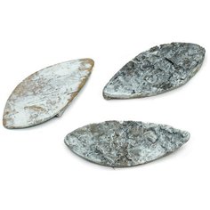 YW209 Декоративные элементы из коры дерева Капельки, 5см, 30шт/уп (белый) АЙРИС пресс