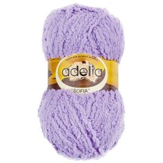 Пряжа Adelia "SOFIA" 100% полиэстер №40 св.сиреневый - 10 мотков по 50 г