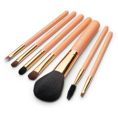 "Zoreya Набор кистей для макияжа в розовом чехле 7 штук, ZS77"