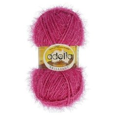 Пряжа Adelia "BRILLIANT" 100% полиэстер №06 розовый - 10 мотков по 50 г