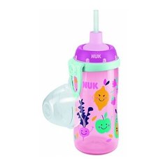 Поильник NUK Flexi Cup с трубочкой 300 мл 18м+, разноцветный