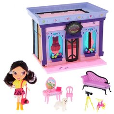 Домик кукольный для девочек с мебелью 5001 HAPPY COTTAGE, 120 деталей, куколка, велосипед, собачка, 53х35х7 см Play Smart