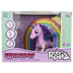 Интерактивная игрушка "Робо-единорог", розовый, 26х19х12 см