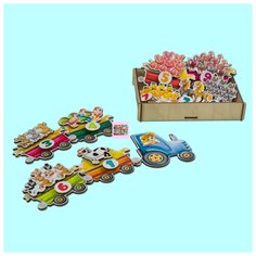 Липучка "Трактор с животными" Сибирские игрушки