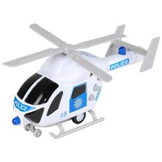 Машинка детская инерционная Вертолет AUTODRIVE на батарейках со светом и звуком, белый, в/к 22,5*10*13,5см