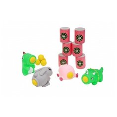 Набор стреляющих зверей с шариками и мишенью (поросёнок, кролик, дракон, динозавр) Bradex