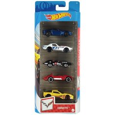 Hot Wheels Набор машинок Corvette, 5 шт