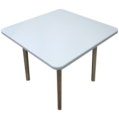 Детский столик для малышей Millwood "Квадратный - бело-березовый"