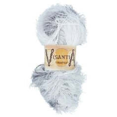 Пряжа Visantia "TRAFKA" меланжевая 100% полиэстер №8630 бл.голубой-серо-голубой - 5 мотков по 100 гр