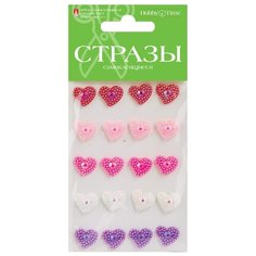Набор самоклеящихся страз "Сердечки-1 №63", 5 цветов Альт