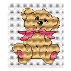 Набор для вышивания Luca-S "Моя первая вышивка. Медвежонок", 7x8,5 см, арт. B087