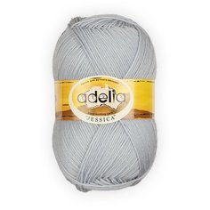 Пряжа Adelia Jessica, 67% шерсть, 33% полиэстер, 5*100 г, 260 м+-10 м, №21, светло-голубой