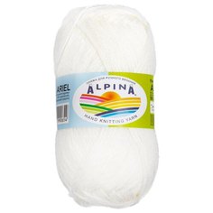 Пряжа Alpina Ariel, 98% акрил, 2% пайетки, 10*50 г, 150 м+-10 м, 01, белый