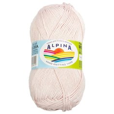 Пряжа Alpina Melissa, 95% вискоза, 5% кашемир, 10*50 г, 125 м+-6 м, №09, бледно-розовый