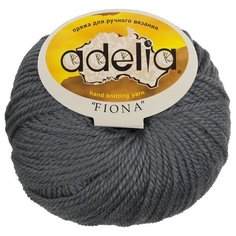 Пряжа Adelia Fiona, 50% шерсть, 50% акрил, 10*50 г, 90 м+-3 м, №510, серый