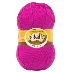 Пряжа Adelia Olivia, 60% акрил, 40% шерсть, 5*100 г, 250 м+-10 м, №08, малиновый