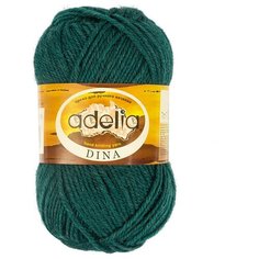 Пряжа Adelia Dina, 100% шерсть, 10*50 г, 100 м+-5 м, №28, изумрудный