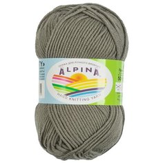 Пряжа Alpina Misty, 70% хлопок, 30% шерсть, 10*50 г, 105 м+-5 м, №15, серый