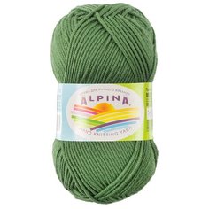 Пряжа Alpina Misty, 70% хлопок, 30% шерсть, 10*50 г, 105 м+-5 м, №06, зеленый