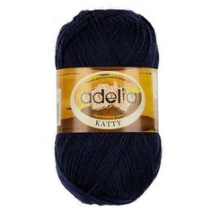 Пряжа Adelia Katty, 100% шерсть, 10*50 г, 150 м+-10 м, №18, темный джинсовый