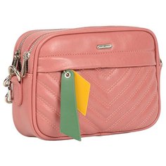 Сумка кросс-боди женская David Jones 6227-2 BRICK RED, розовая