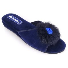 Домашние тапочки INBLU AP-9G синего цвета (Размер 38 / 24,5см)