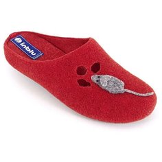 Войлочные тапочки с мышками INBLU RO-3G красного цвета (Размер 37 / 24см)