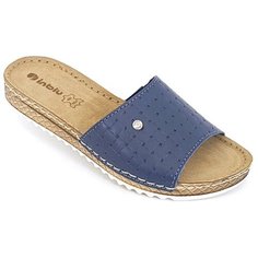 Босоножки из натуральной кожи INBLU VO-2C синего цвета (Размер 36 / 22см)